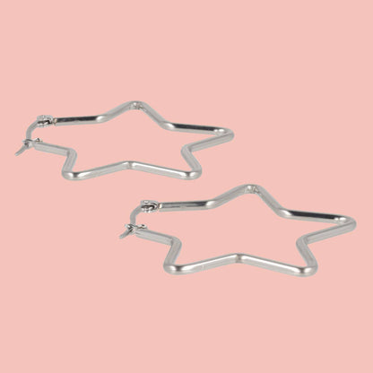 Medium Super Star Hoop Earrings