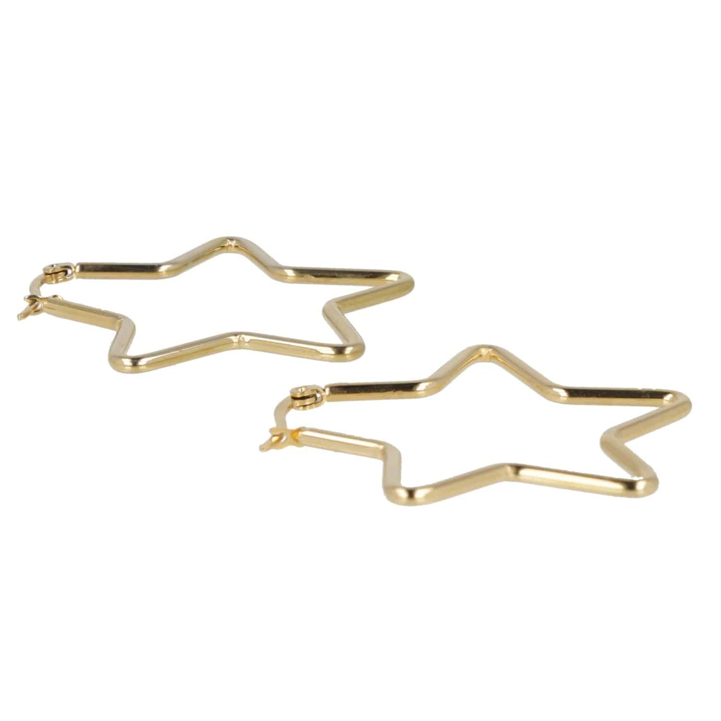 Medium Super Star Hoop Earrings (Gold Plated)