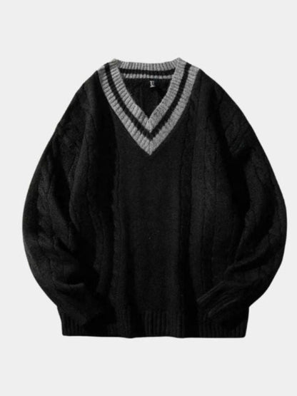 minimalist-v-neck-sweater-cross-crown