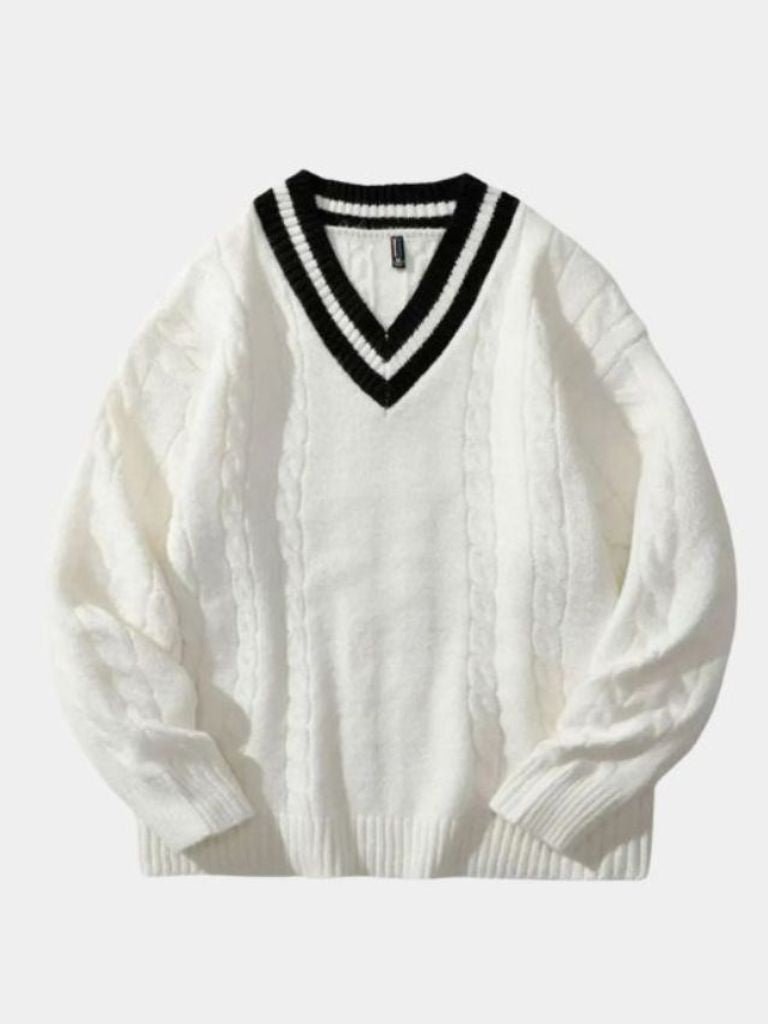 minimalist-v-neck-sweater-cross-crown