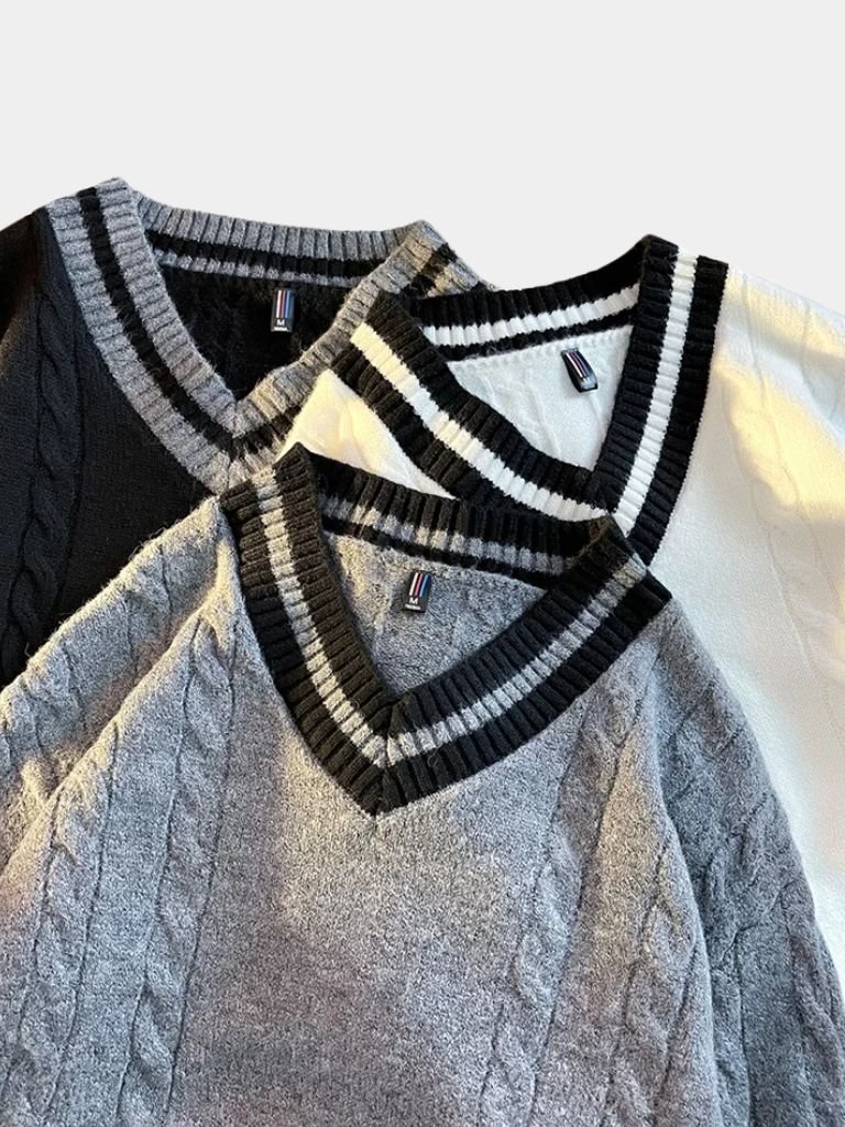 minimalist-v-neck-sweater-cross-crown