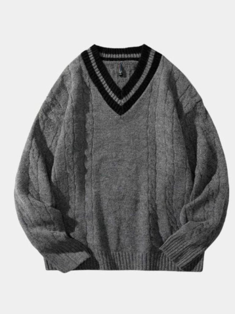 minimalist-v-neck-sweater-cross-crown