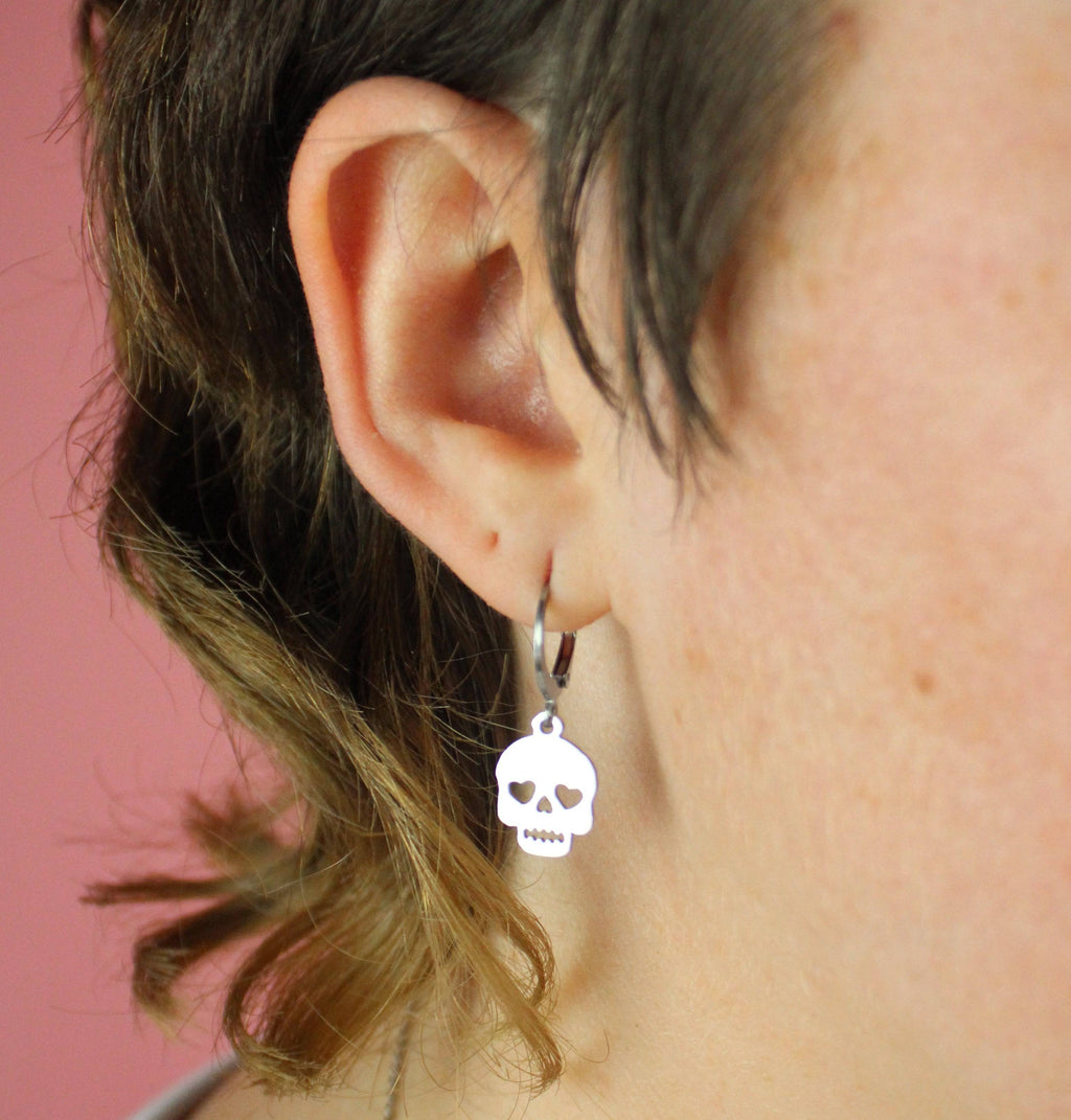 Lovely Bones Skull Earrings