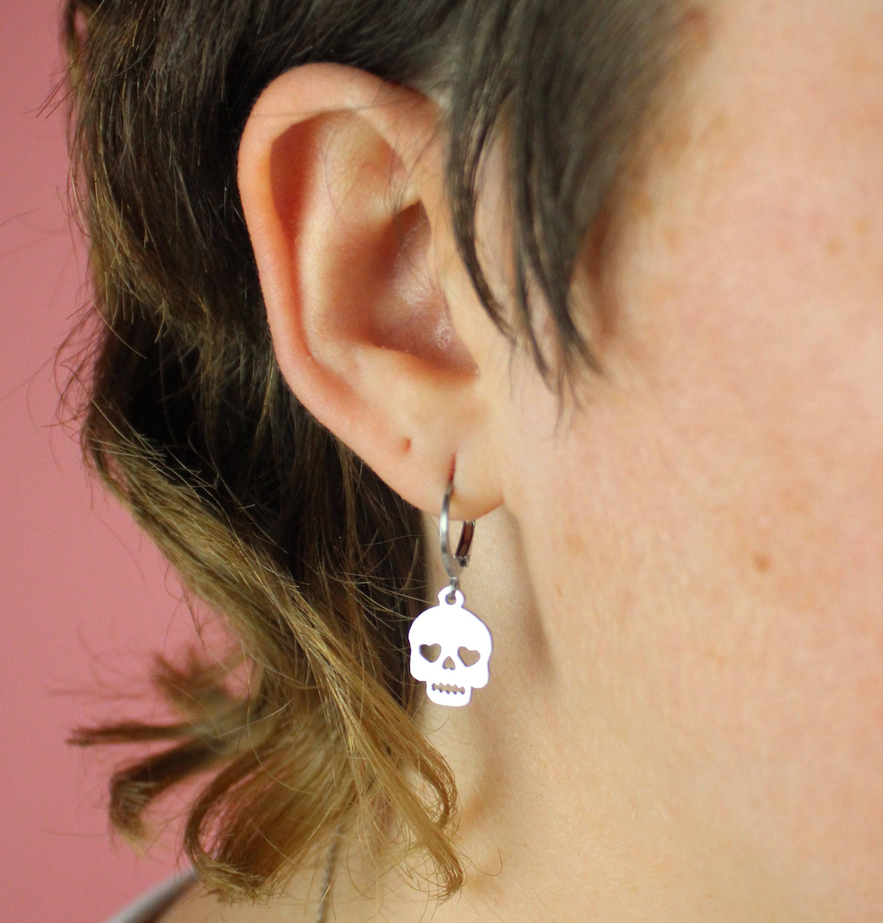Lovely Bones Skull Earrings