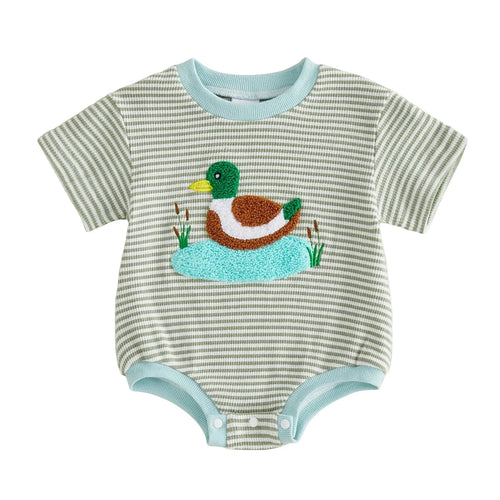 DUCK Striped Onesie