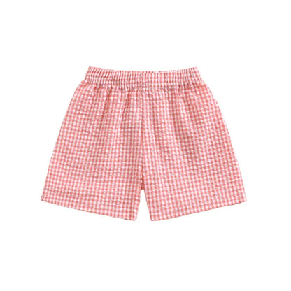 SUMMER Plaid Muslin Shorts