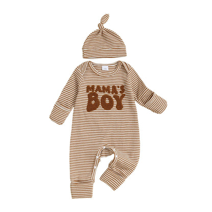 MAMA'S BOY Striped Jumpsuit