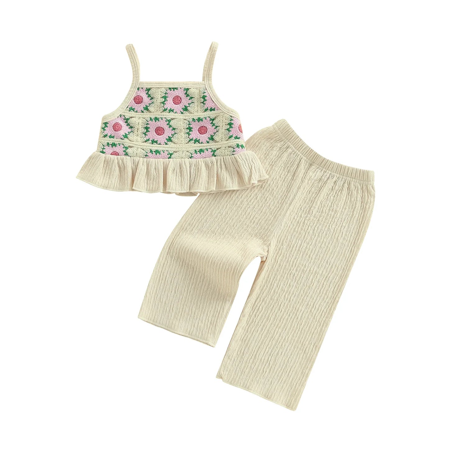 FLOWERS Crochet Crop Top Outfit