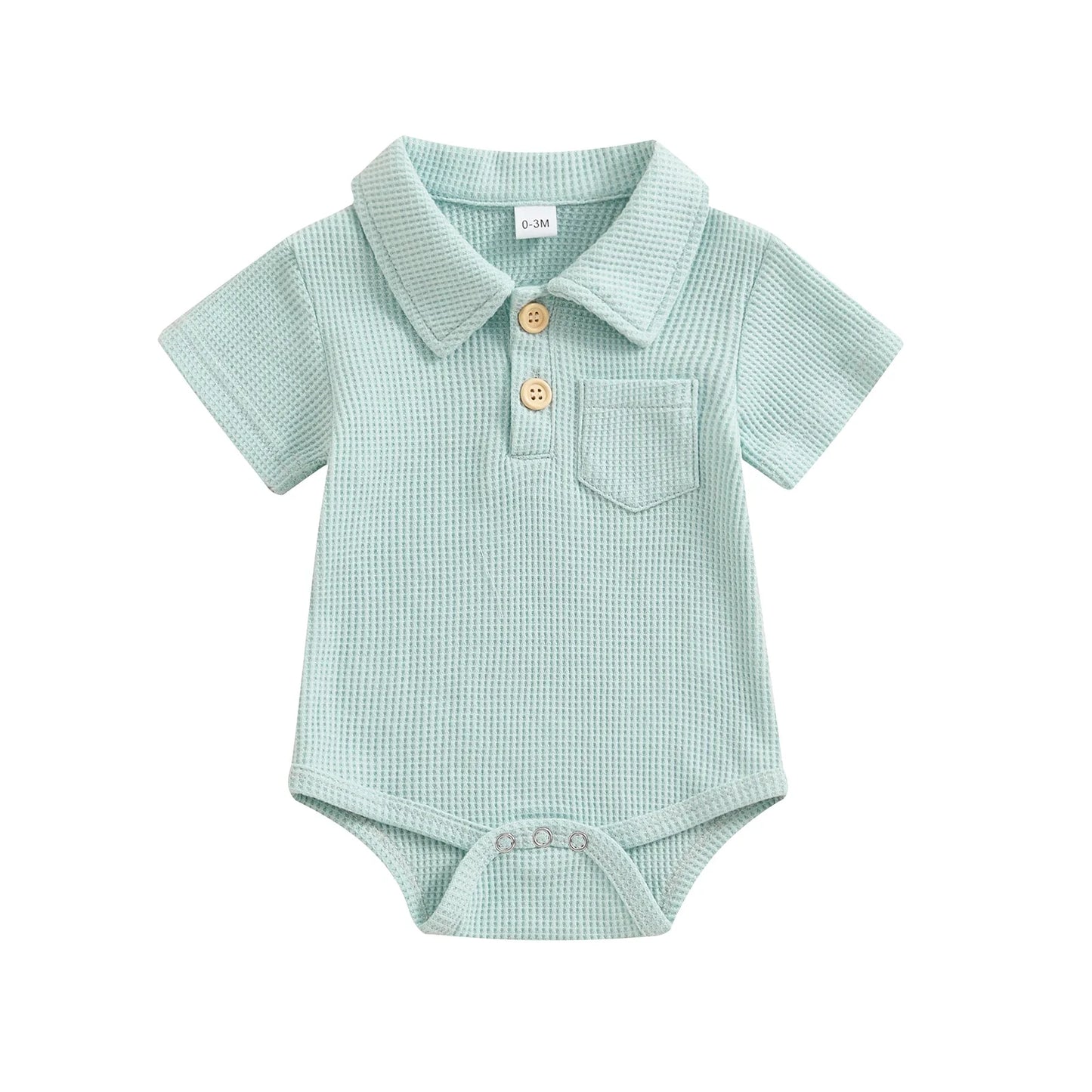 CODY Waffle Knit Polo Onesie