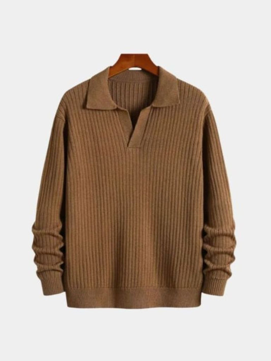 v-neck-polo-sweater-ribbed-cross-crown